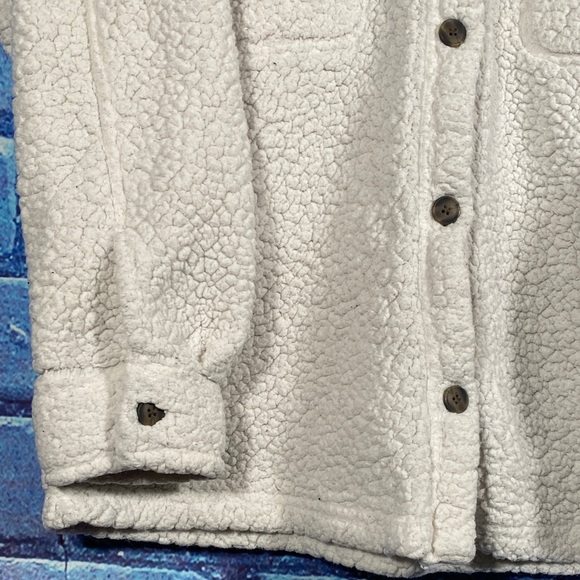 32 Degrees Heat Women’s Sherpa Fleece Jacket XS/S Cream Button-Up Teddy Coat - Picture 3 of 8